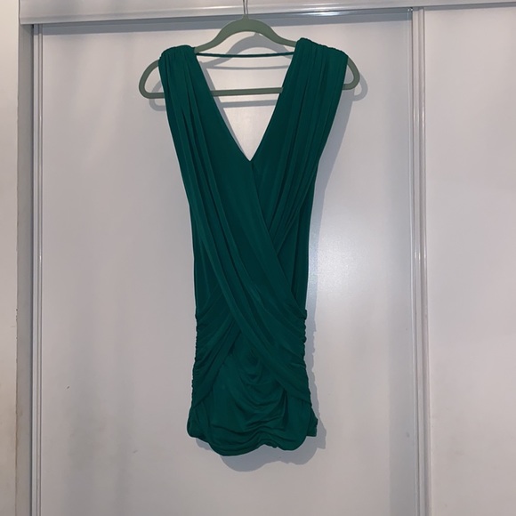 BCBG MAX AZRIA green Alondra dress. - Picture 4 of 8
